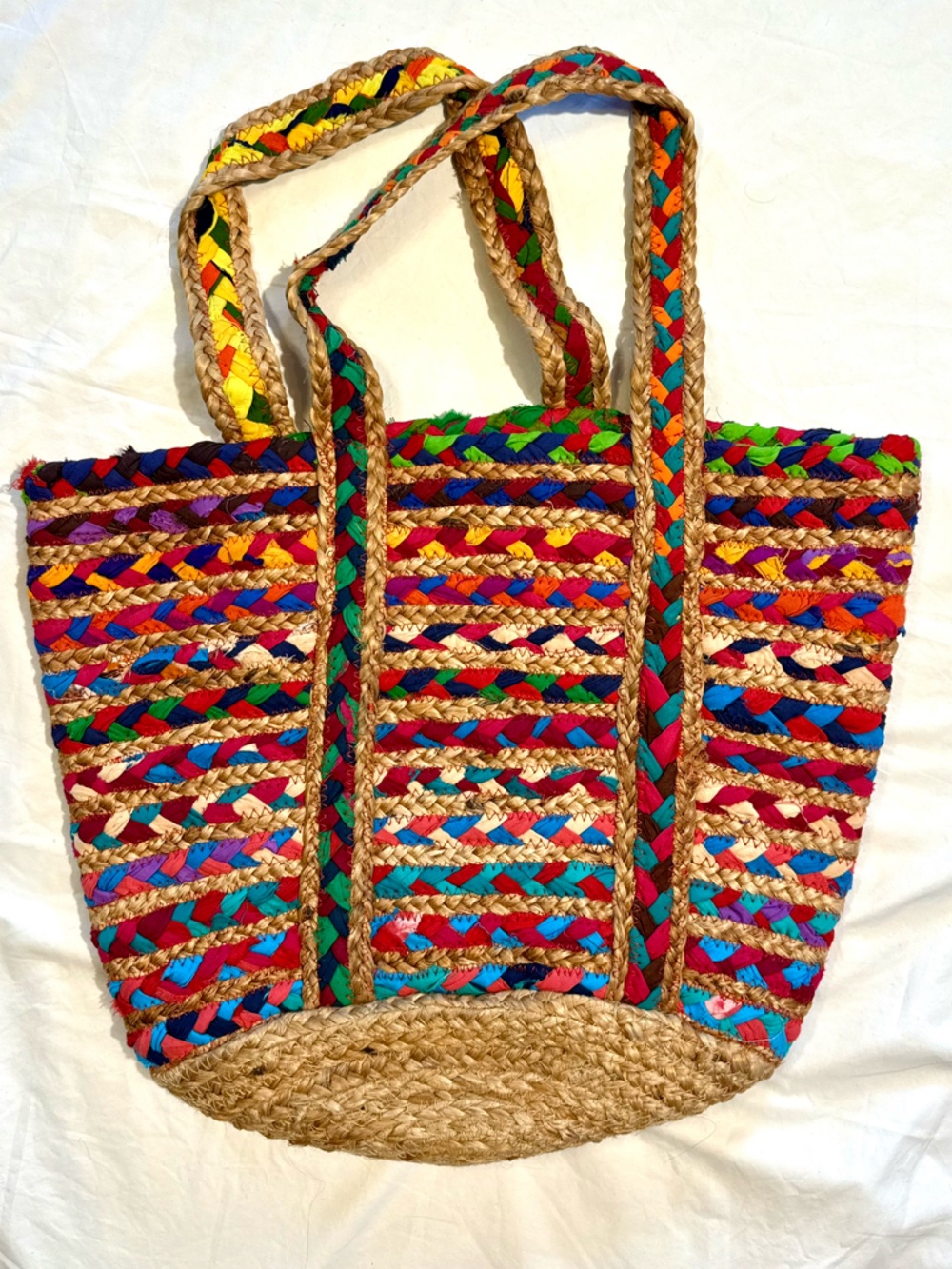 Nassau Style Braided Straw Beach Tote